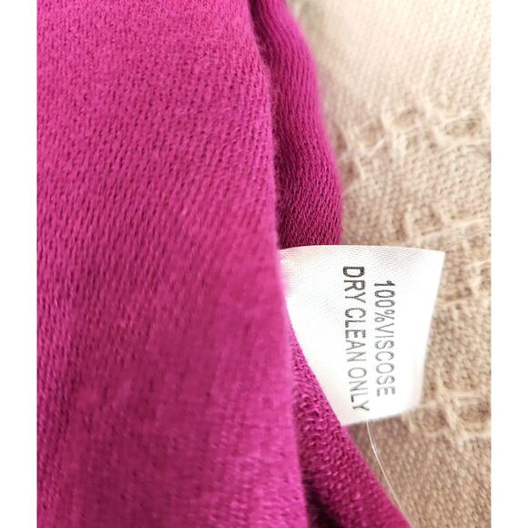 Pashmina Style Wrap Shawl Fuchsia Pink 100% Viscose New Unworn Boho Chic Scarf - Picture 5 of 5